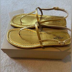 Michael Kors Shimmering Gold Sandals new